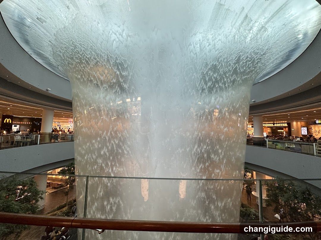 Indoor Waterfall Feature in Shopping Mall