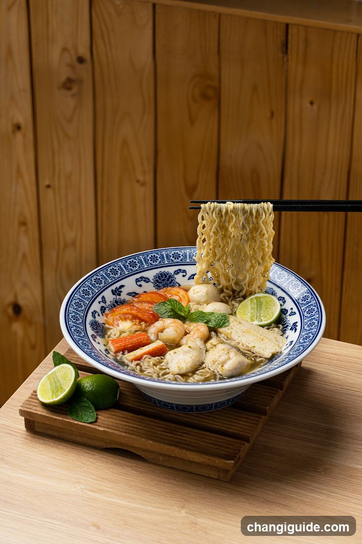 Noodle Bowl with Chopsticks