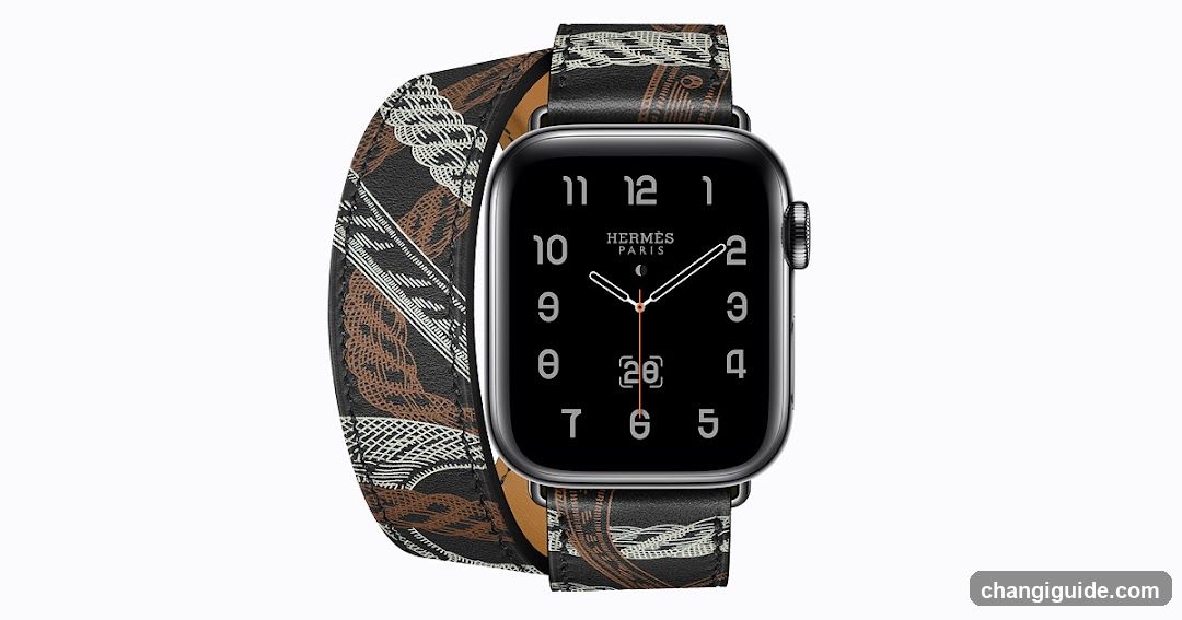 Hermes Apple Watch with Patterned Strap