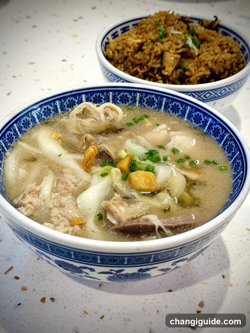 Bowl of Soup and Fried Rice