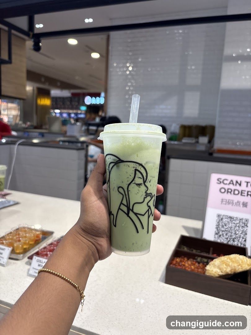 Matcha Drink at Food Court