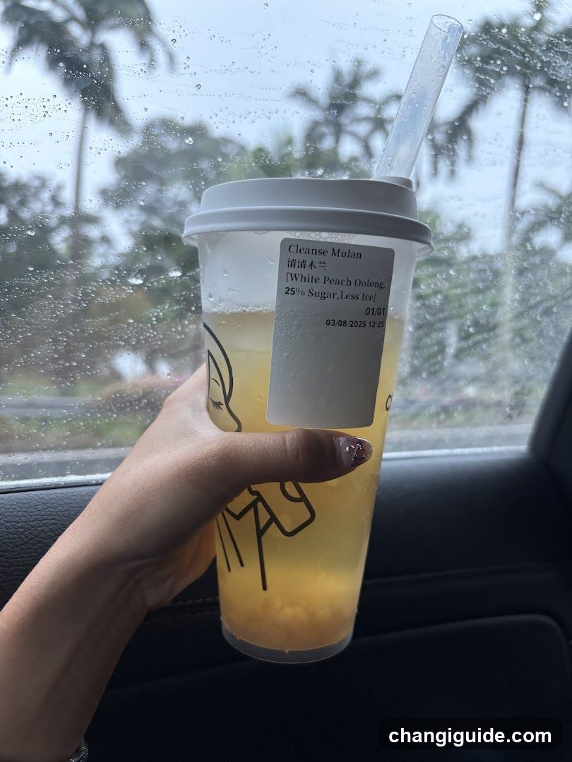 Drink in car during rain