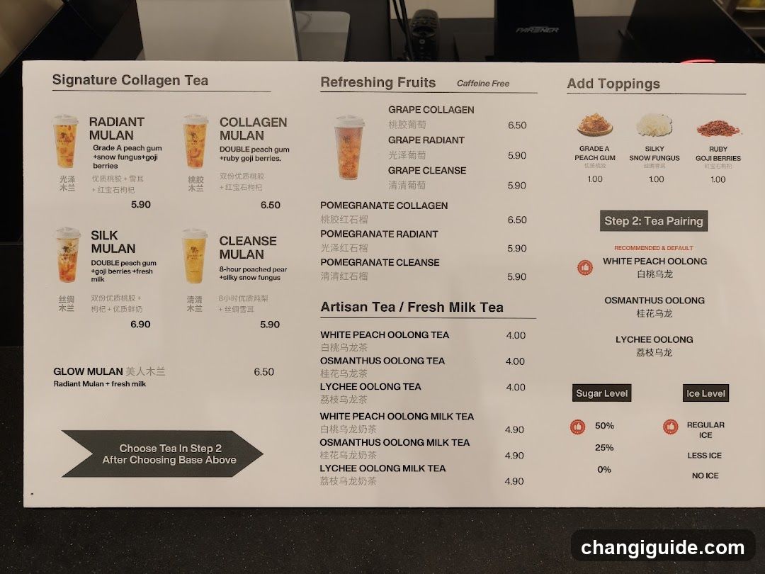 Collagen Tea Menu Board
