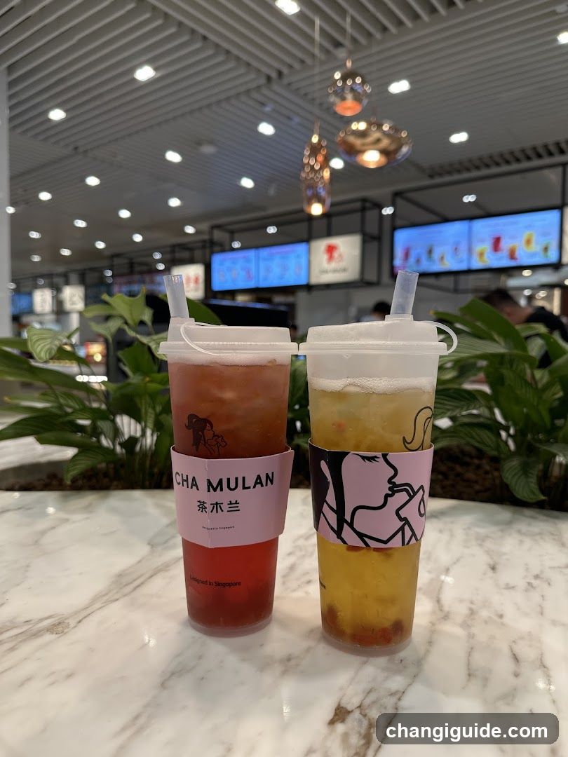 Cha Mulan Drinks in Airport Food Court