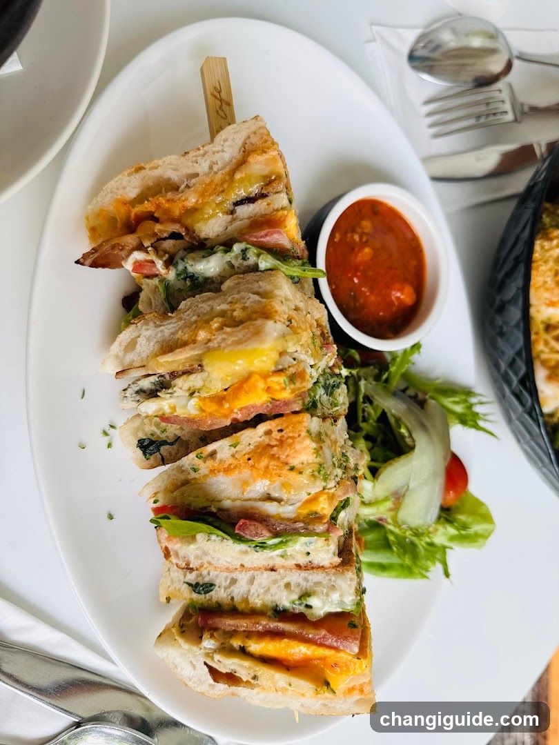 Club Sandwich with Side Salad and Dip