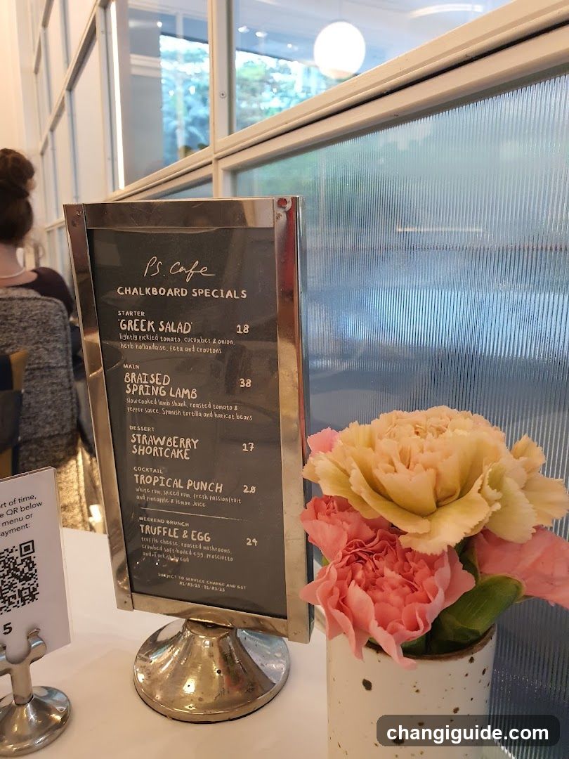 B's Cafe Chalkboard Specials Menu