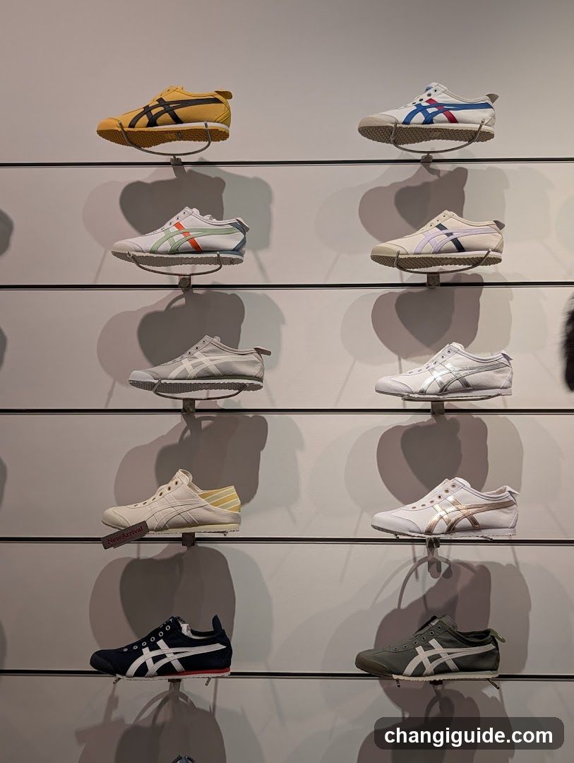 Onitsuka Tiger Shoe Display Wall