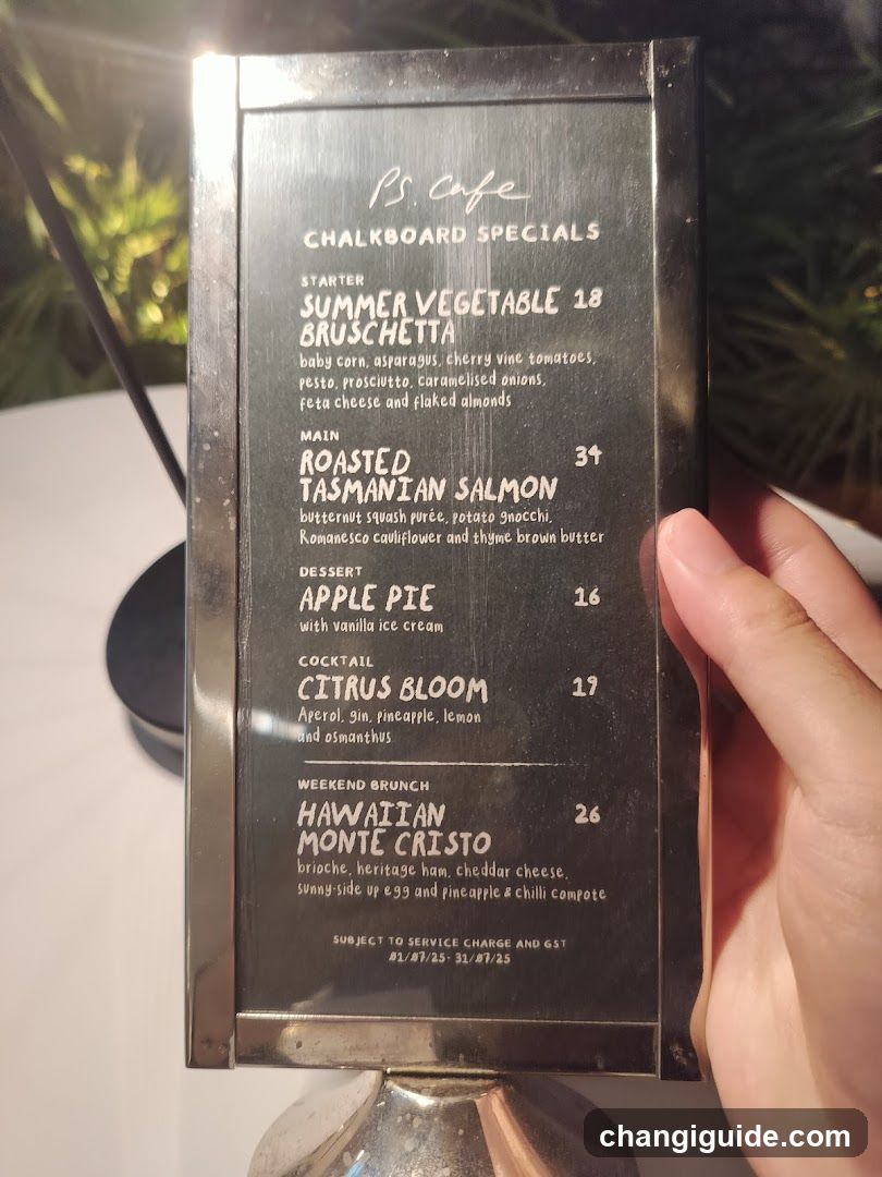 B5 Cafe Chalkboard Specials Menu