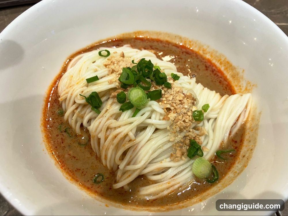 Spicy Noodle Bowl with Scallions and Crumbs