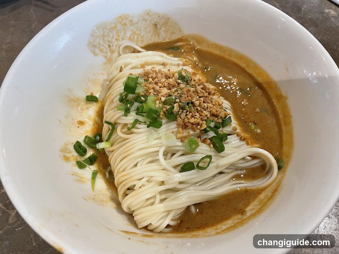 Noodle Bowl with Sauce and Toppings