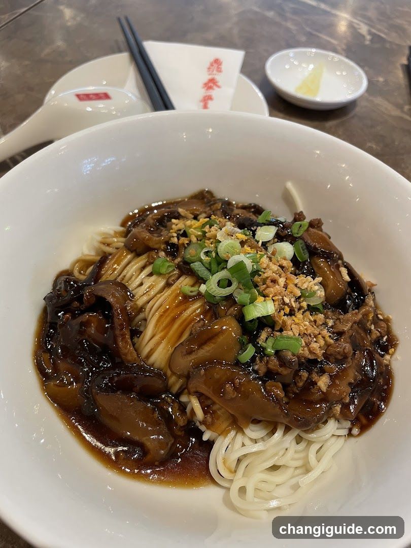Bowl of Noodles with Tofu and Sauce