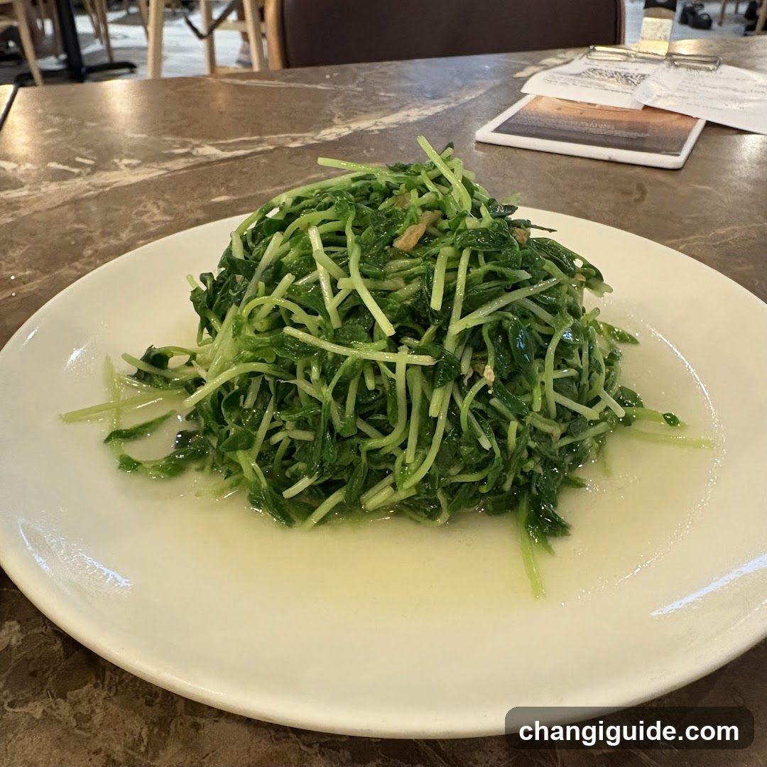 Green Vegetable Dish on Plate