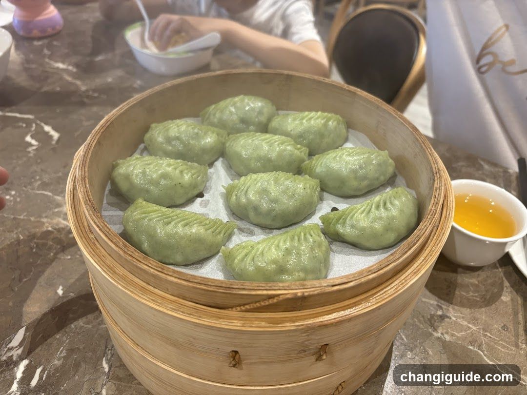 Steamed Dumplings in Bamboo Basket