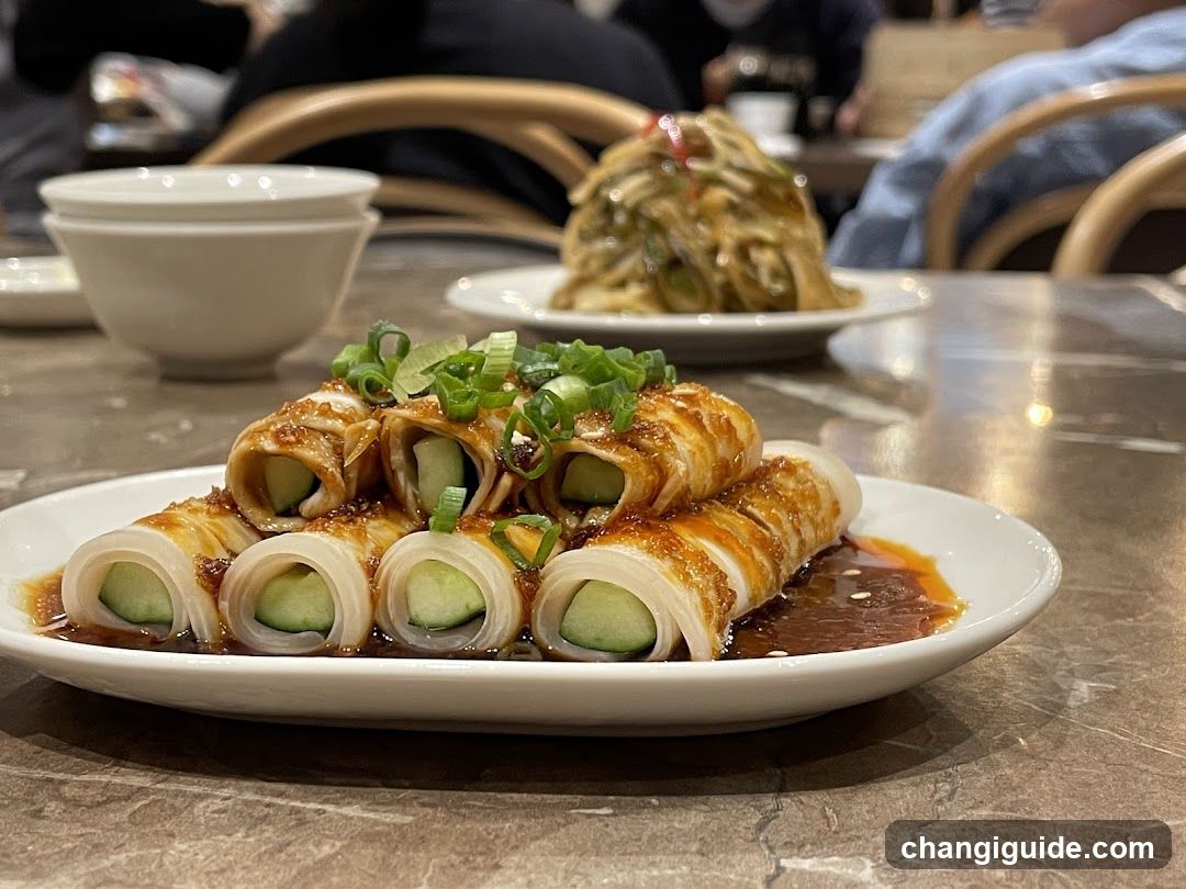 Cucumber Rolls with Sauce
