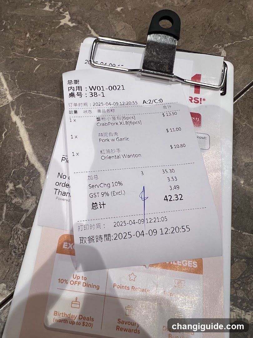 Receipt on Clipboard