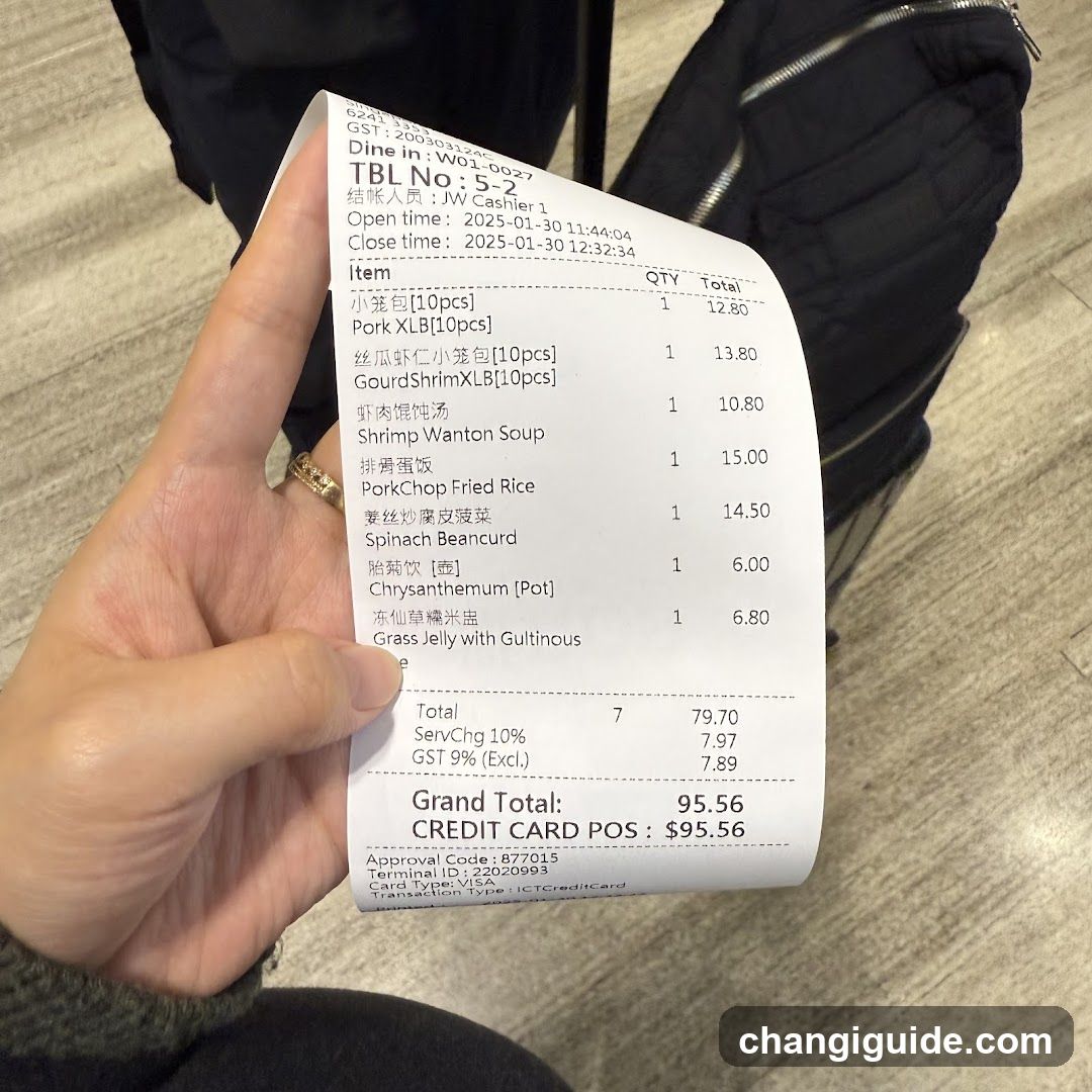 Receipt held in hand