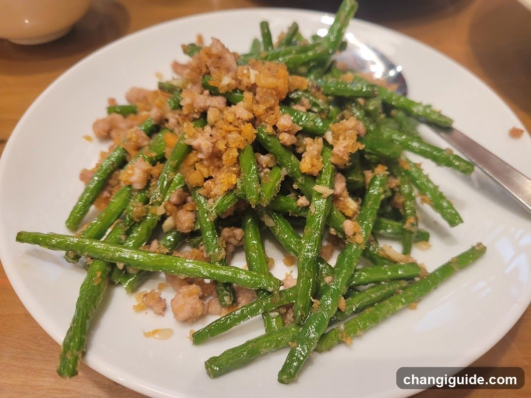Stir-fried Green Beans with Minced Pork and Crispy Toppings