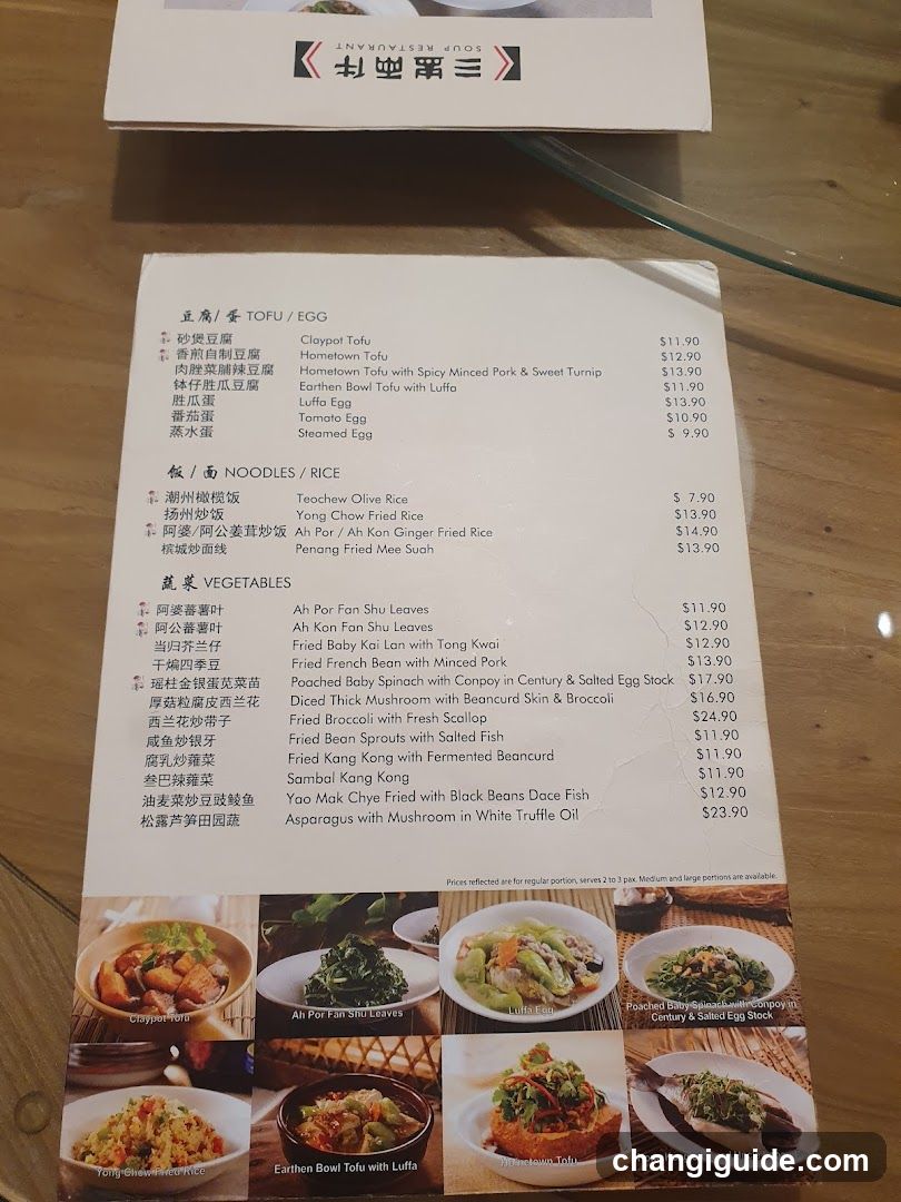 Three Two Soup Restaurant Menu