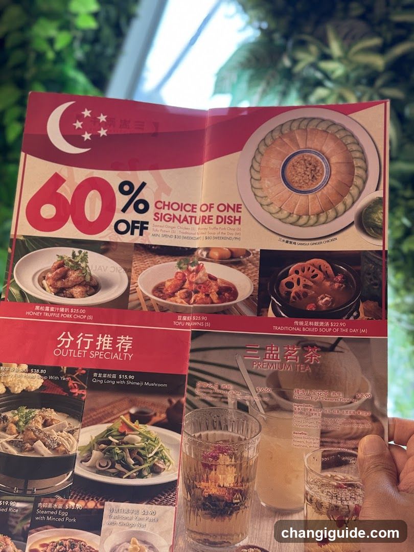 Dining Menu with Promotions and Specialties