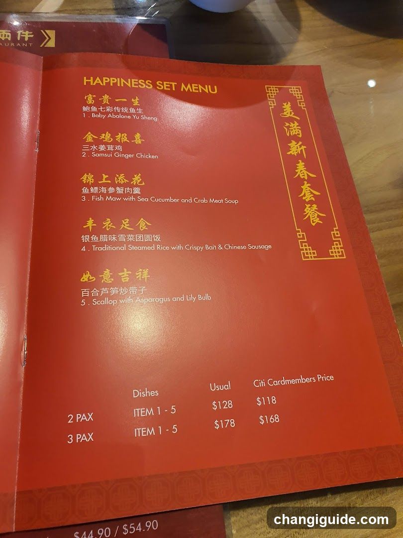Happiness Set Menu
