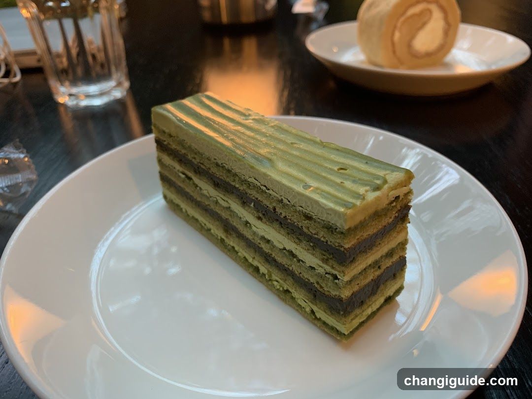 Matcha Layer Cake Slice