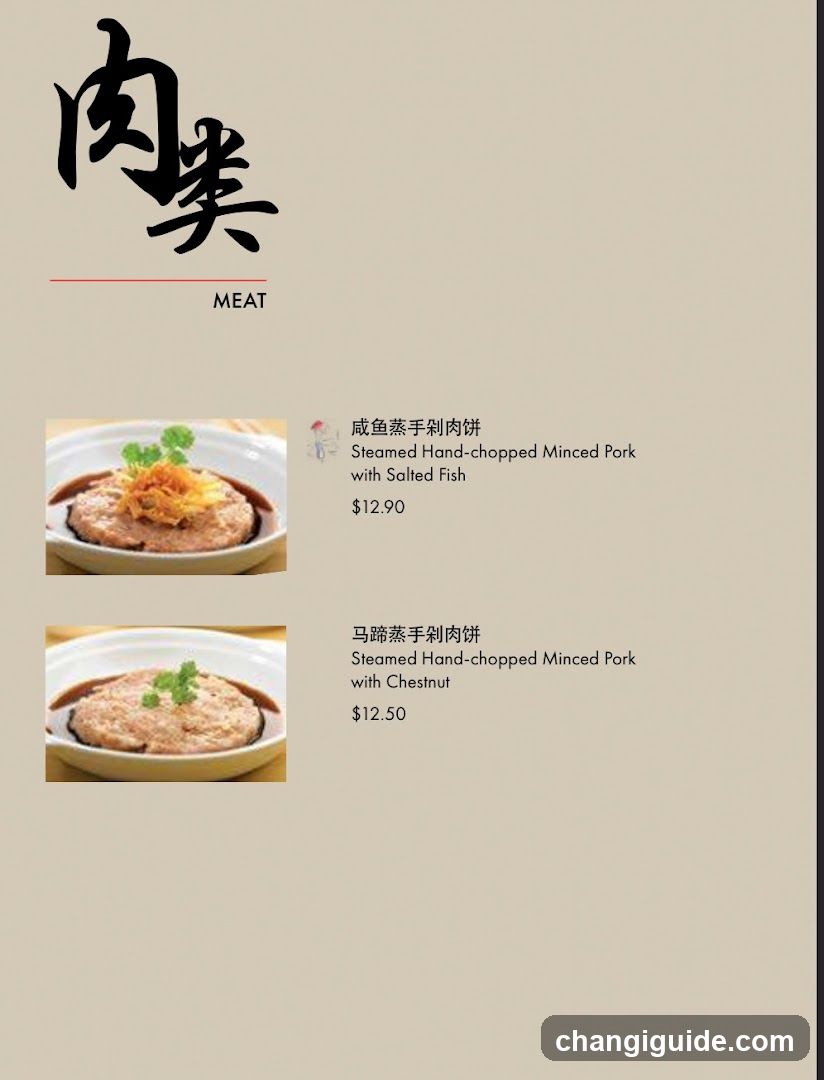Meat Menu Page