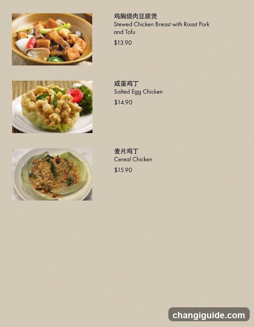 Chinese Cuisine Menu Page