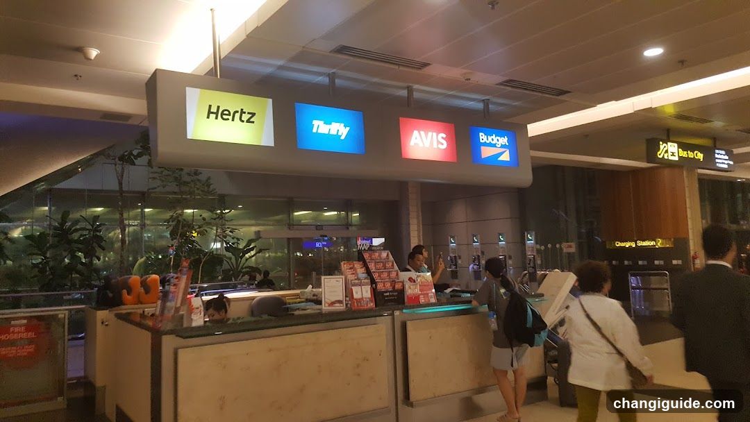 Car Rental Counter at Airport Terminal