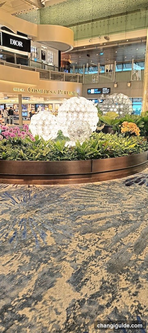 Airport Interior with Decorative Display