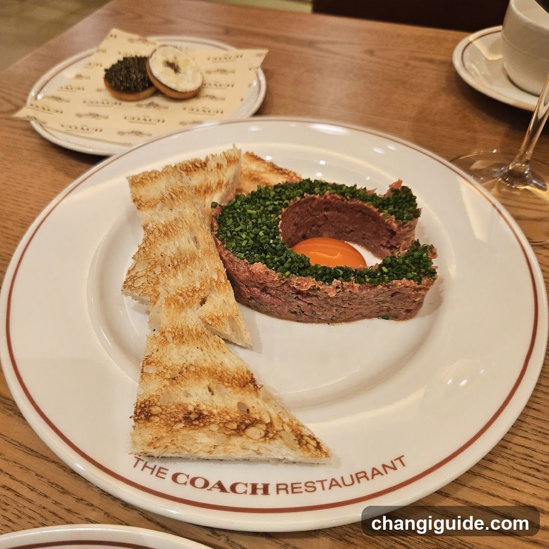 Tartare with Toast at The Coach Restaurant