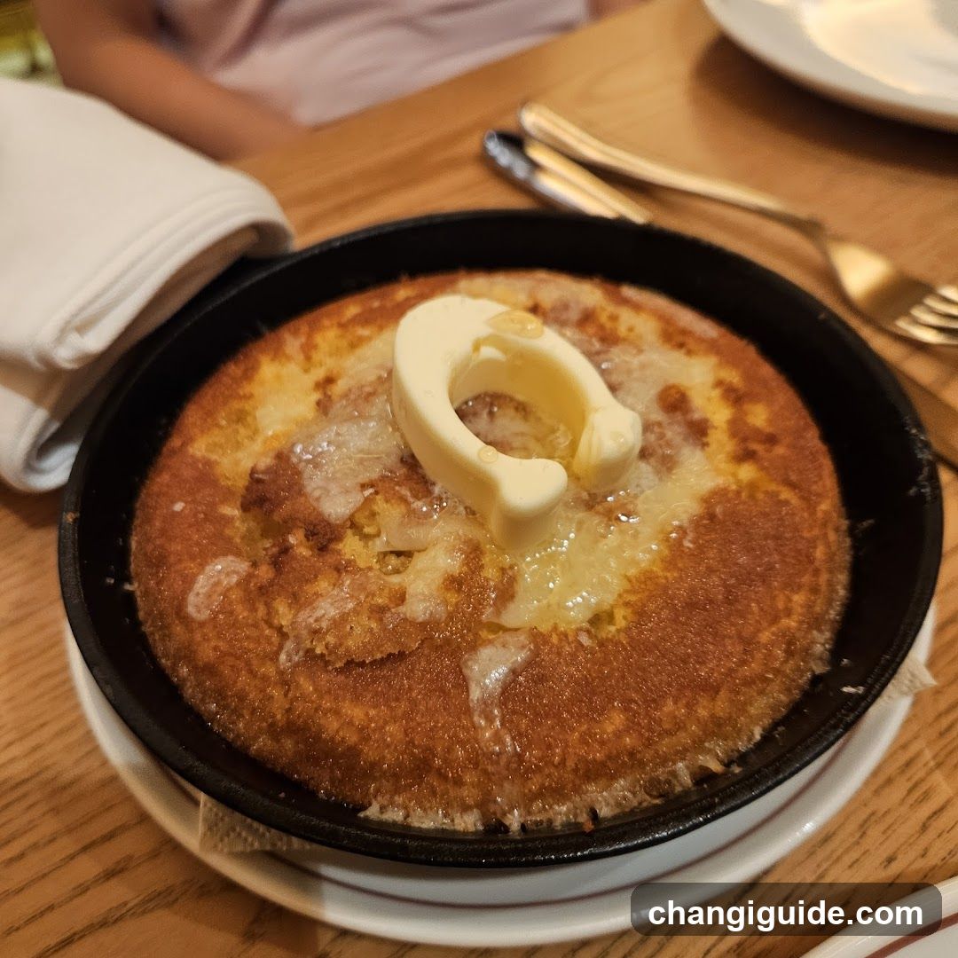 Buttered Cornbread in Skillet