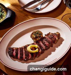 Steak with sides on a plate