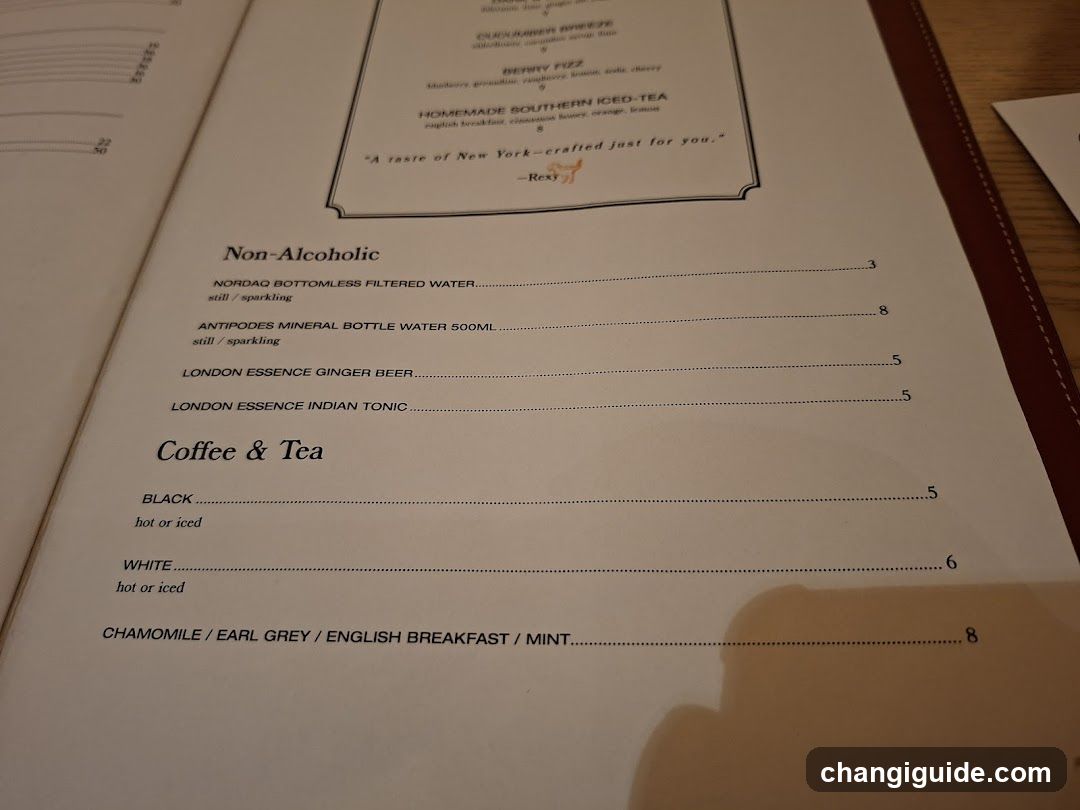 Non-Alcoholic & Coffee & Tea Menu