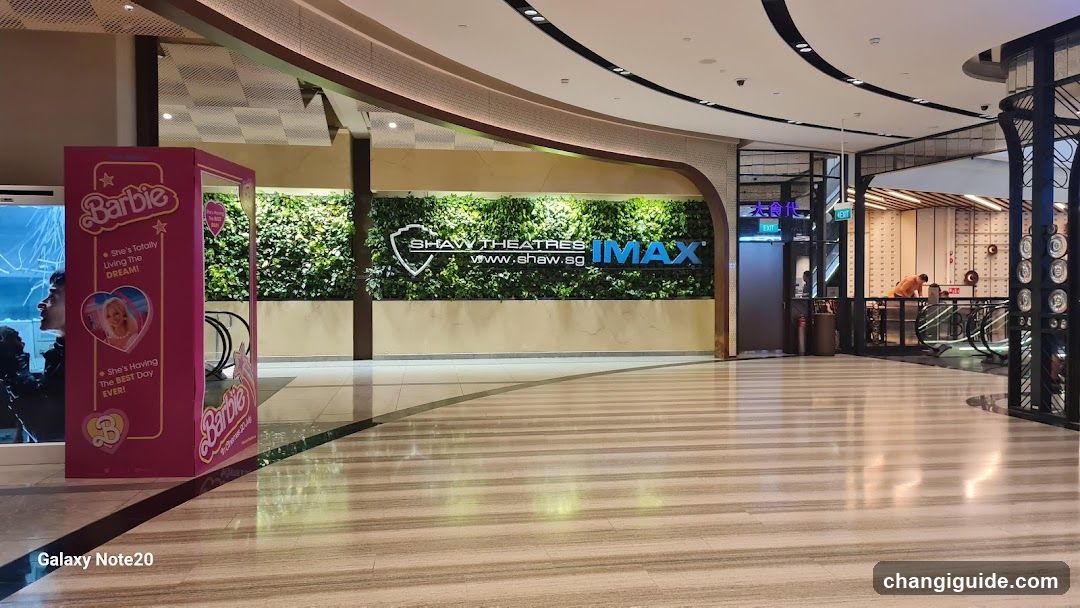 Shopping Mall Interior with Shaw Theatres IMAX and Barbie Display