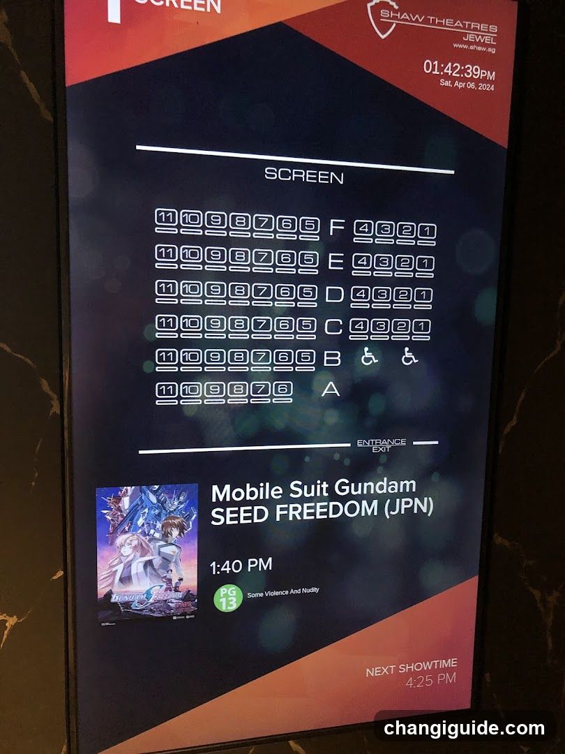 Shaw Theatres Jewel Screen Guide