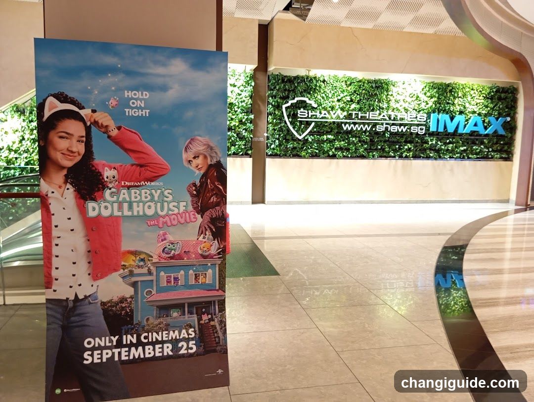 Gabby's Dollhouse Movie Poster and Shaw Theatres IMAX Signage