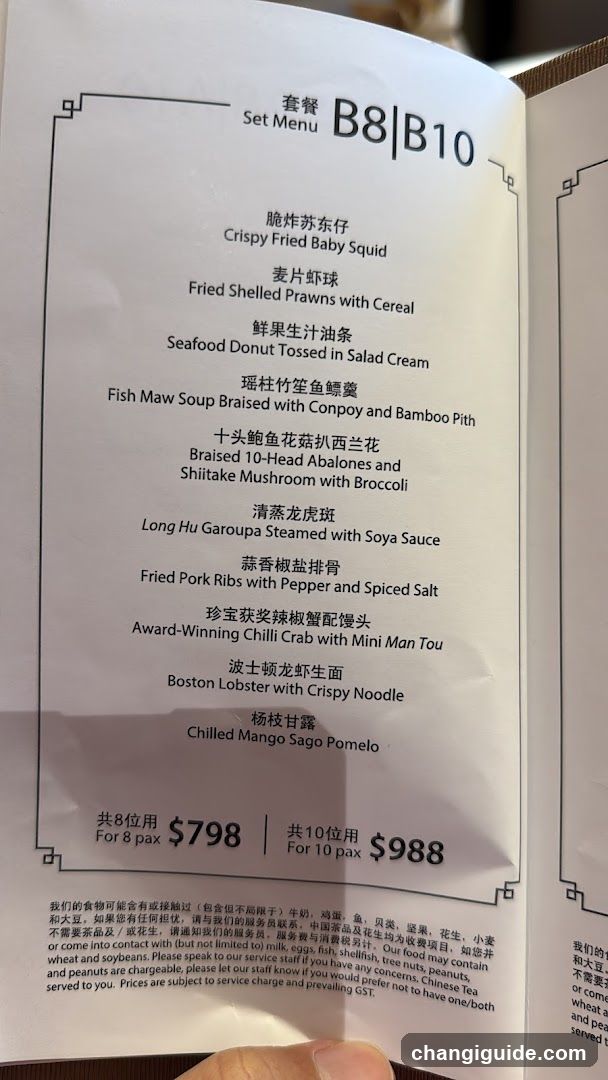 Set Menu B8|B10