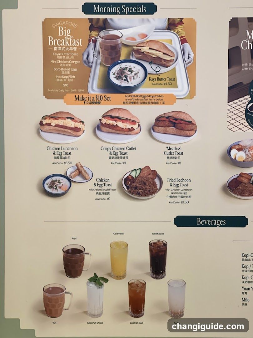 Morning Specials & Beverages Menu