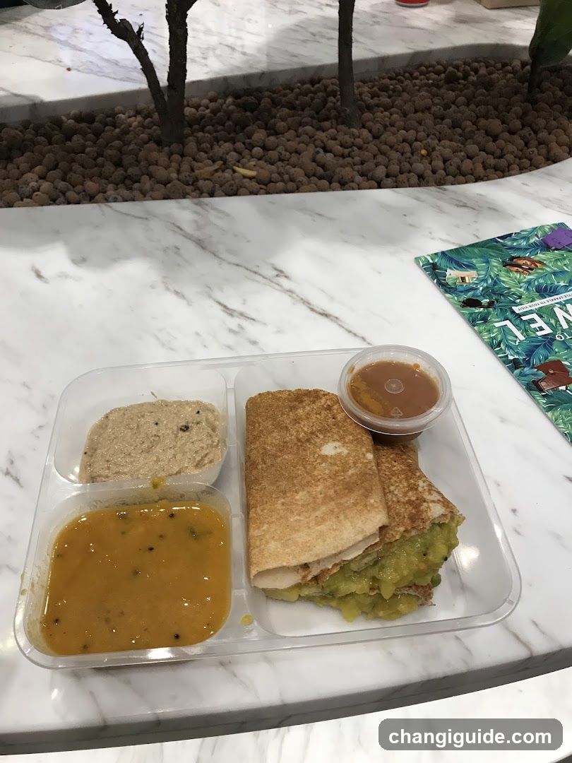 Food Tray with Sandwich and Sauces