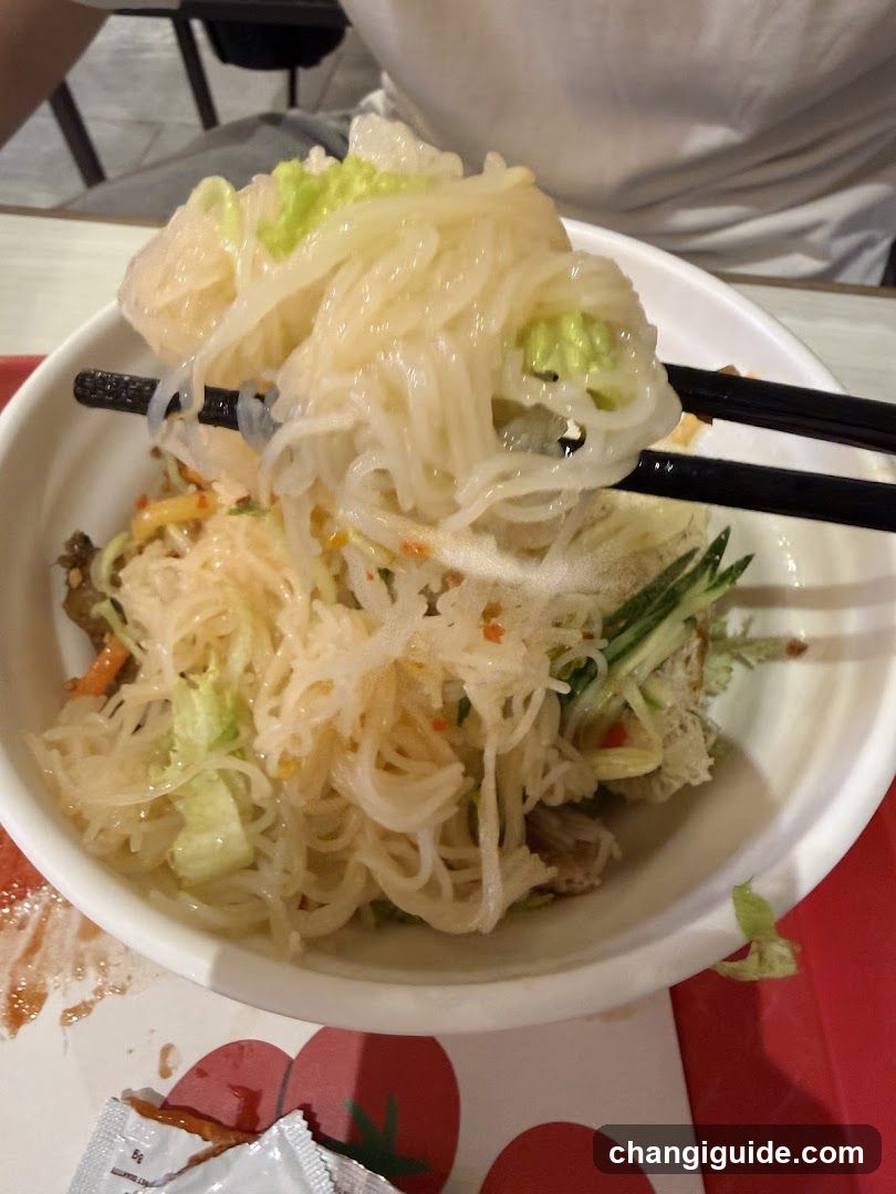 Noodle Dish with Chopsticks