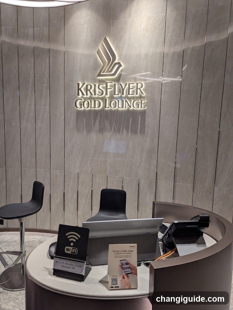KrisFlyer Gold Lounge Reception Area