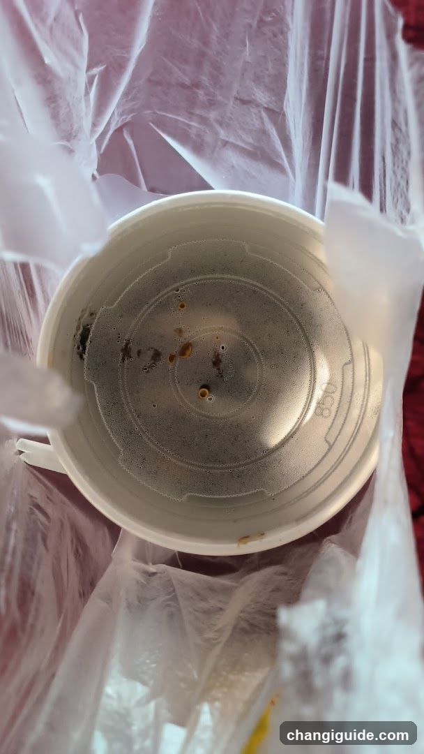 Empty Cup in Plastic Bag