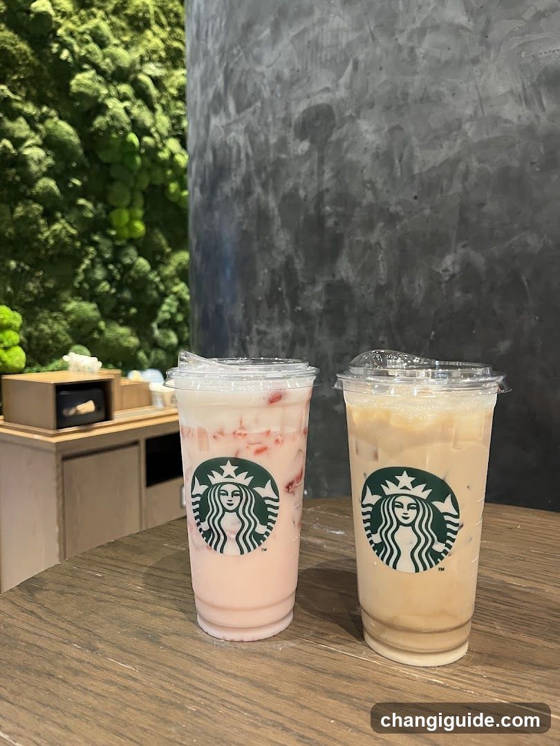 Starbucks Drinks on Table