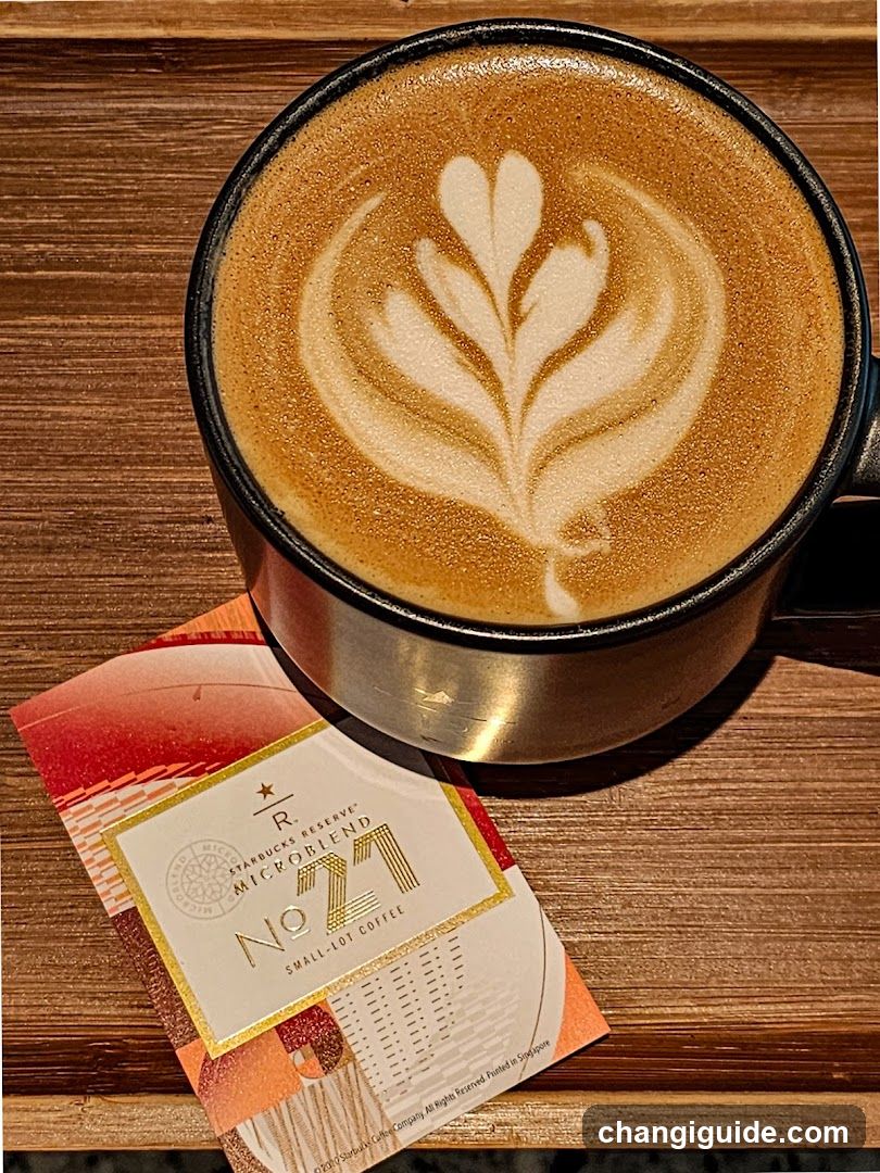 Latte Art Coffee Cup with Starbucks Reserve Card