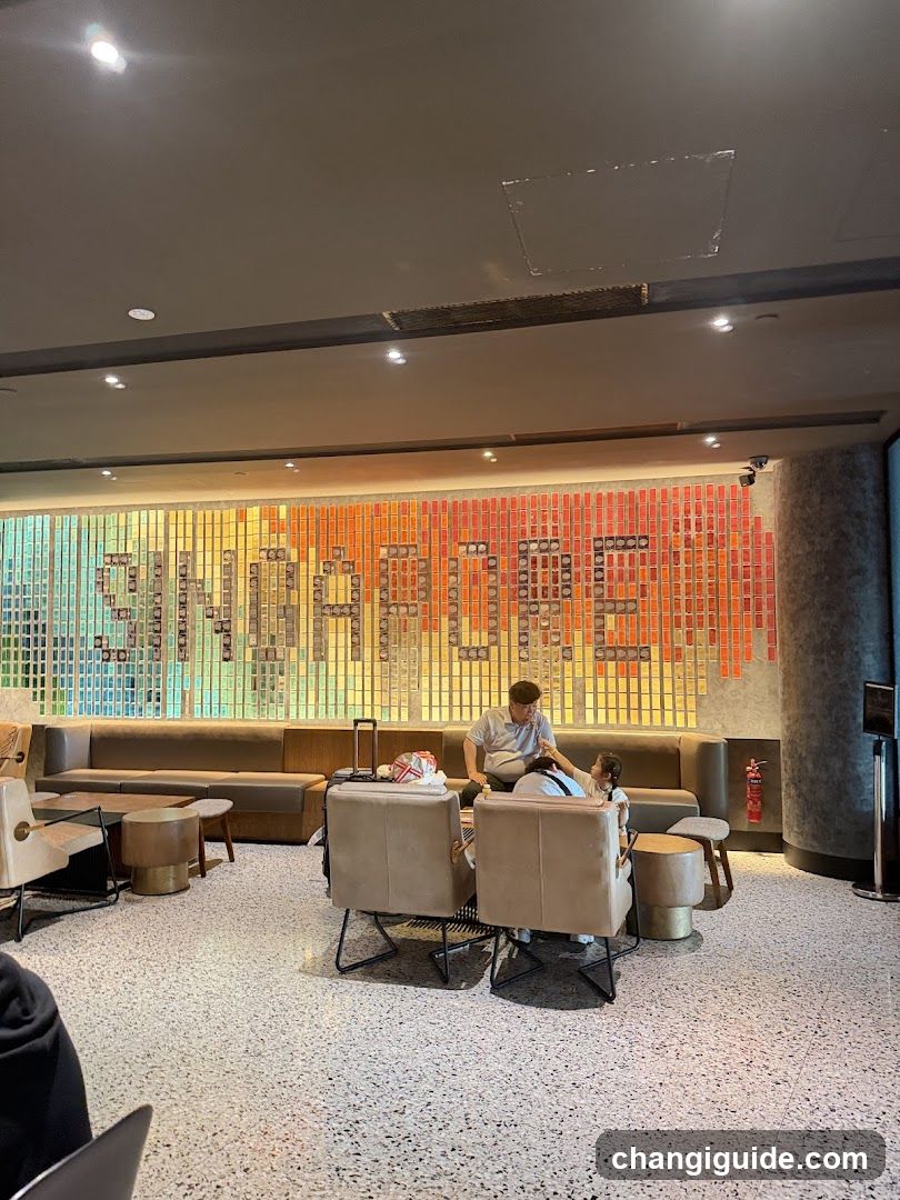 Lounge Interior with Colorful Wall Art