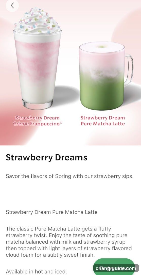 Strawberry Dreams Menu Ad