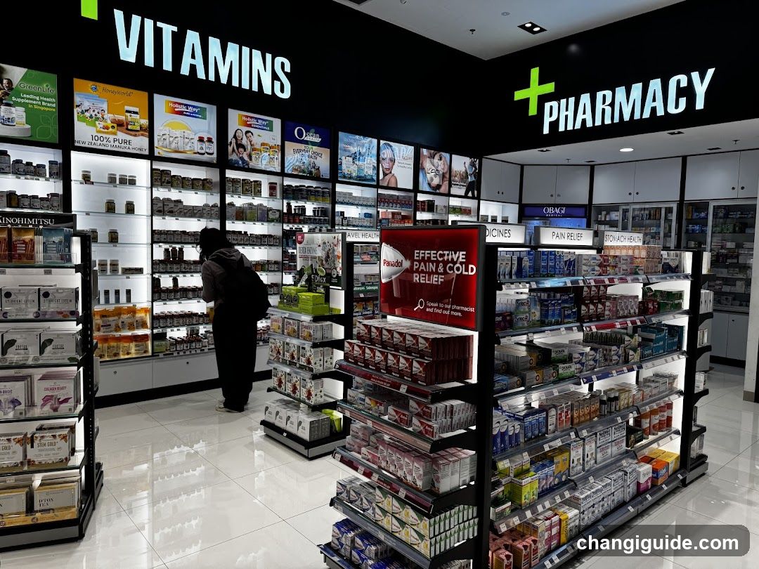 Pharmacy Interior with Vitamin Section