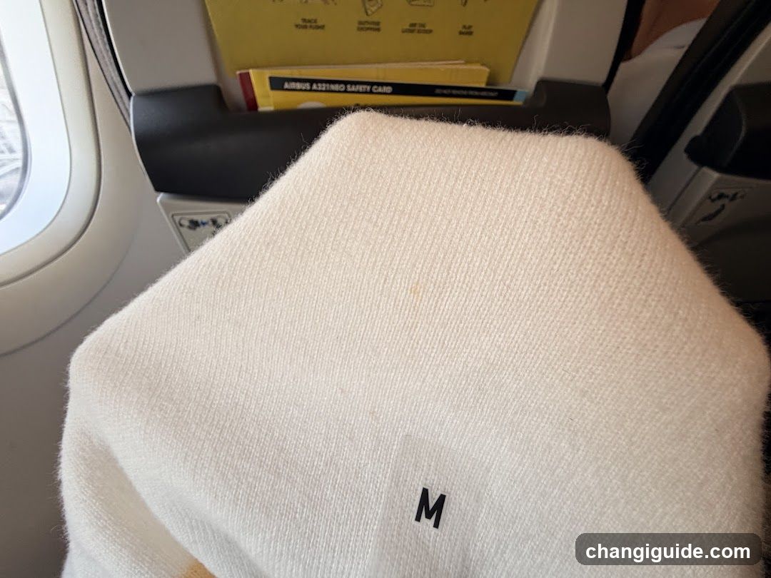 Airbus A320 Safety Card and Blanket