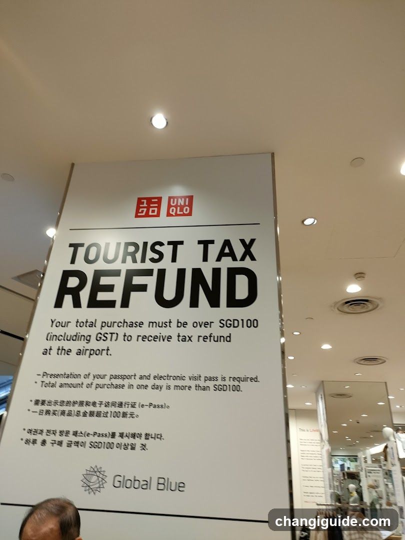 Tourist Tax Refund Sign