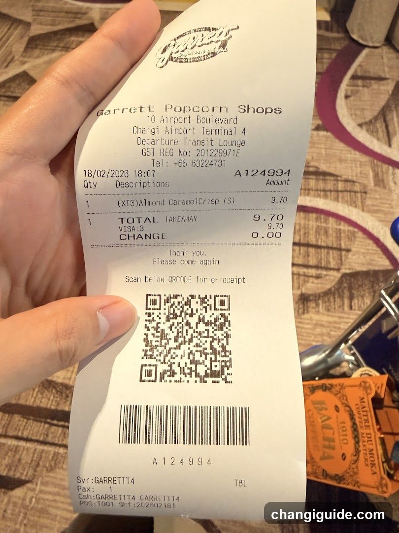 GARRETT Popcorn Changi Terminal 4 Depature